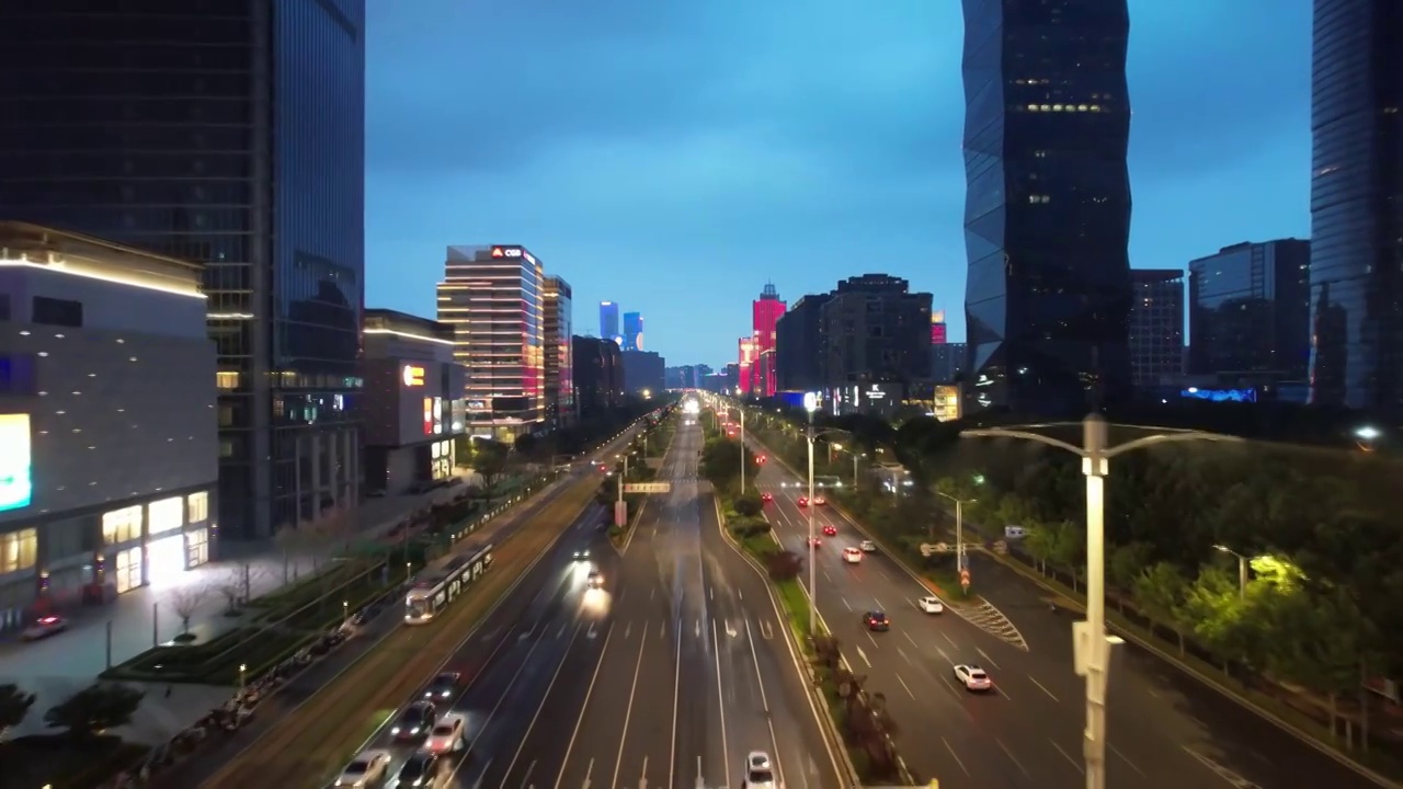 南京江东南路夜景视频素材