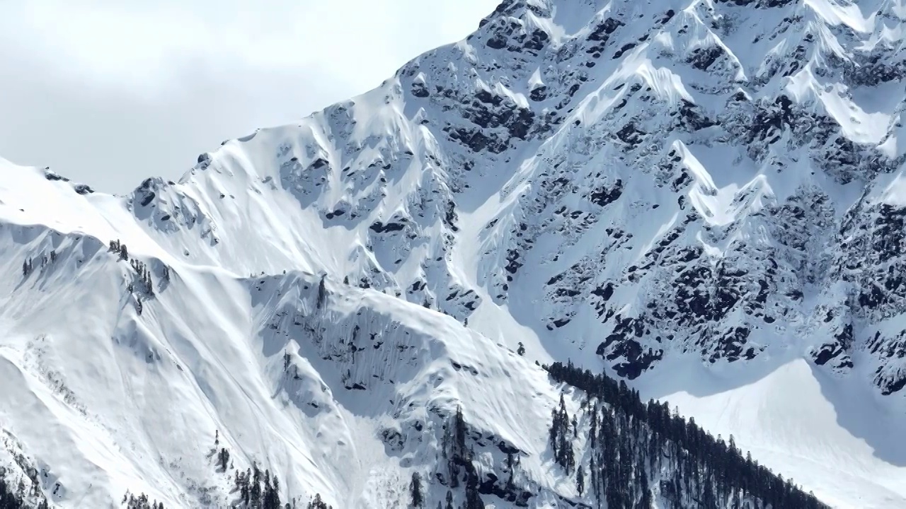 航拍中国西藏林芝雪山风光视频素材