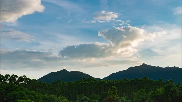 高山上的晚霞视频素材