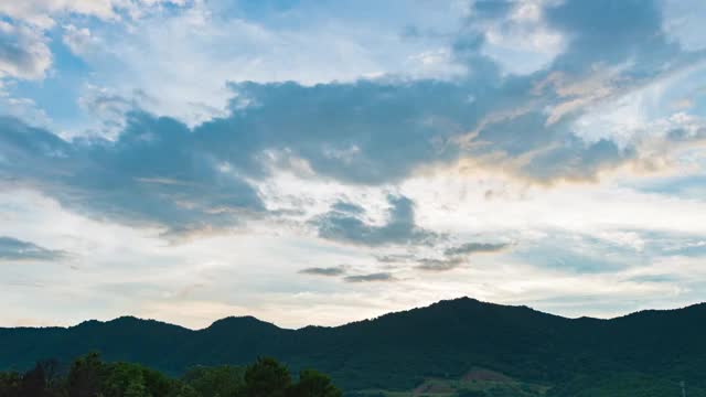 高山上的晚霞视频素材