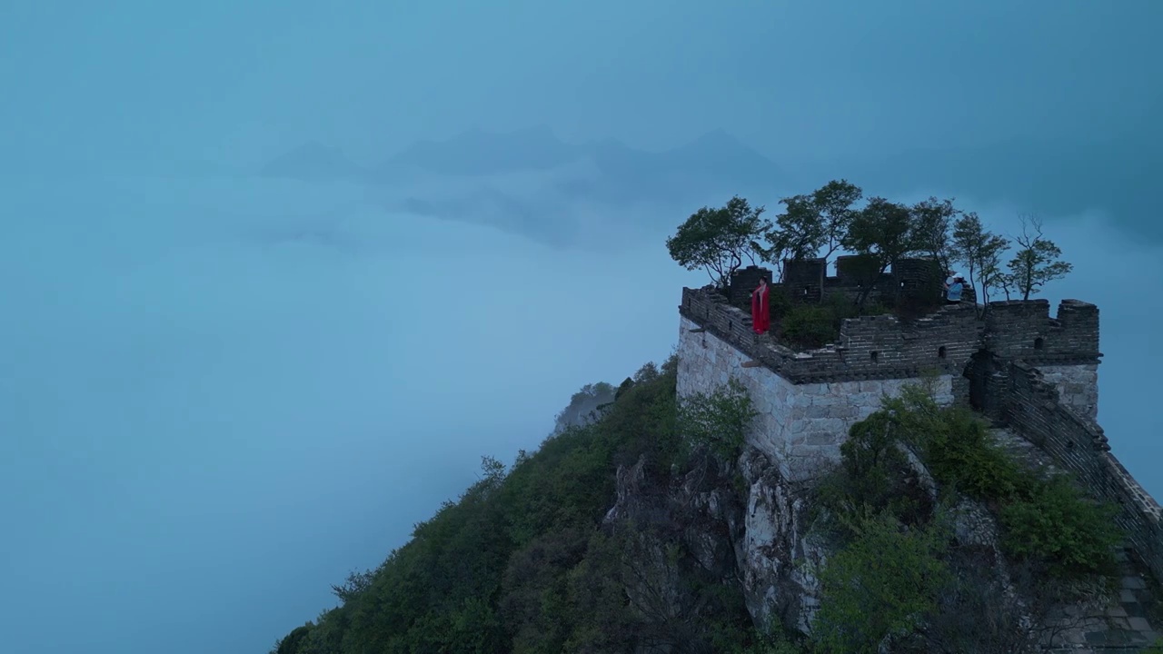 北京箭扣长城云海，江山如此多娇系列视频素材