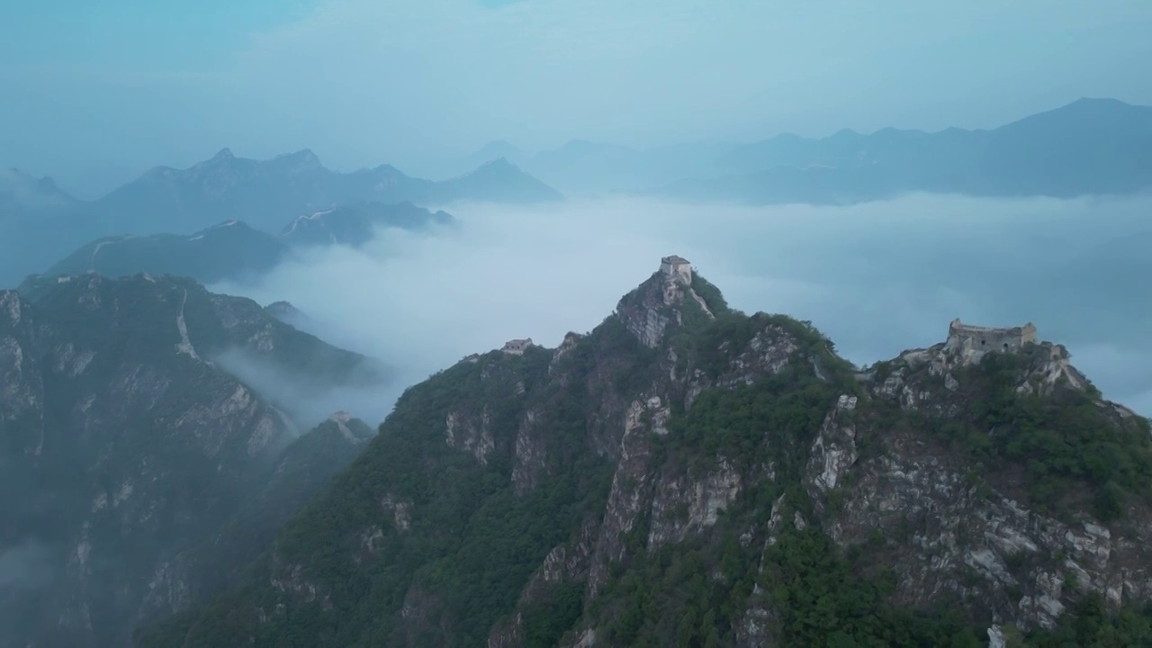 北京箭扣长城云海，江山如此多娇系列视频素材