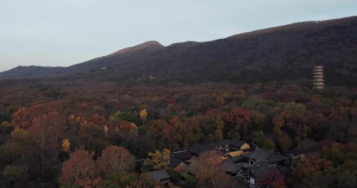 南京中山陵灵谷寺秋季风光视频素材