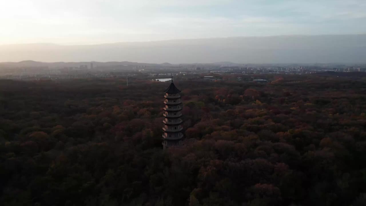 南京中山陵灵谷寺秋季风光视频素材