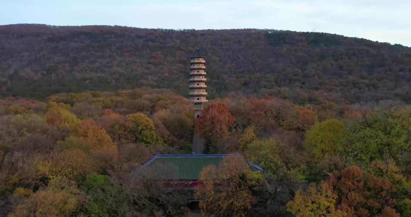 南京中山陵灵谷寺秋季风光视频素材