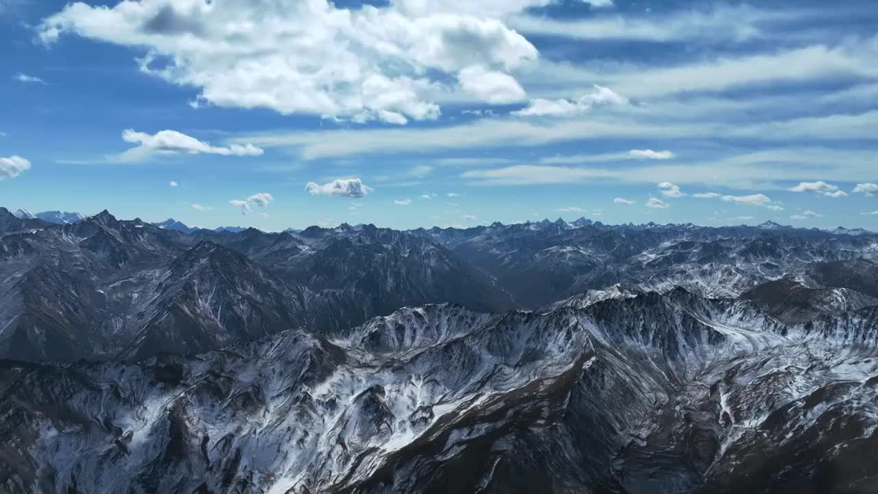 四川甘孜高原雪山延时风光视频购买