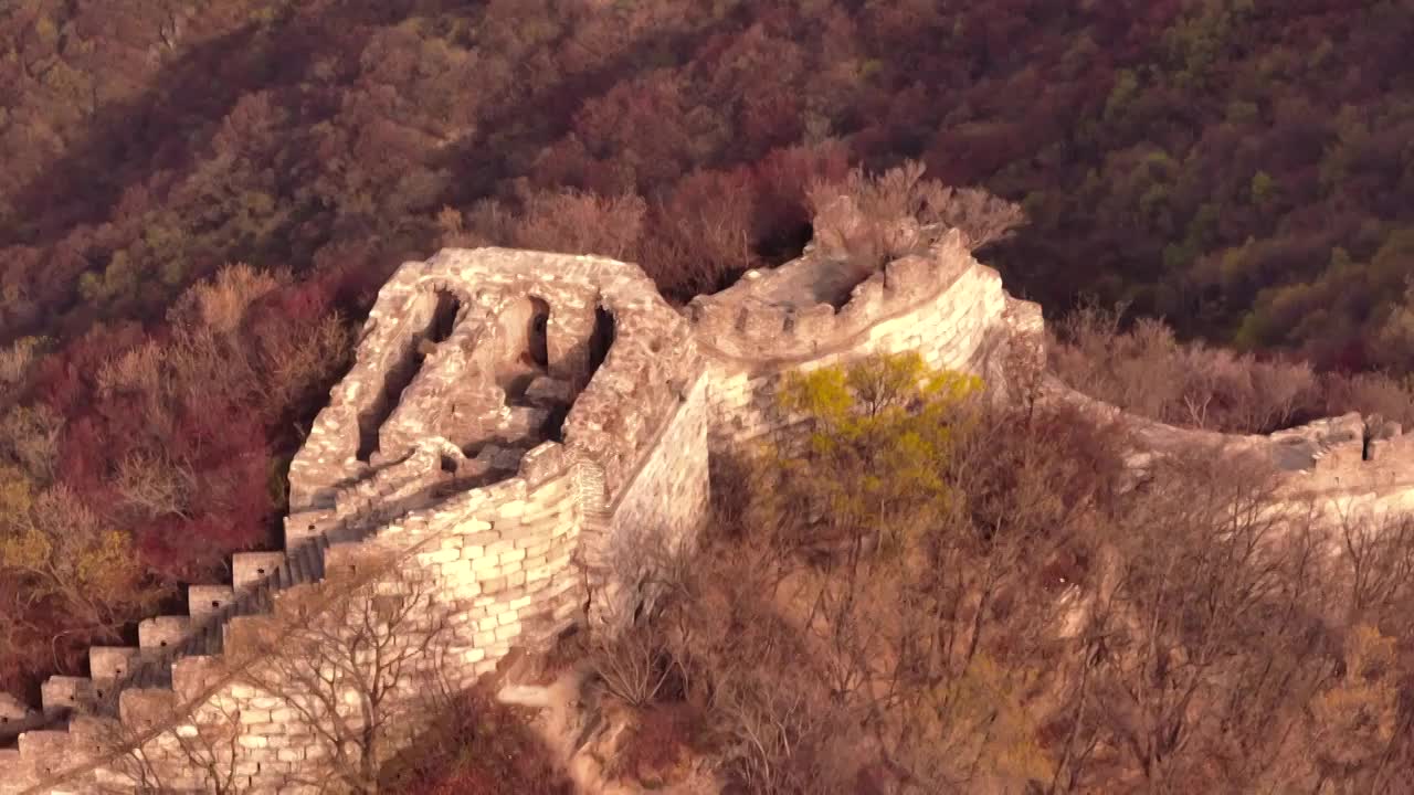 航拍北京怀柔箭扣长城视频素材