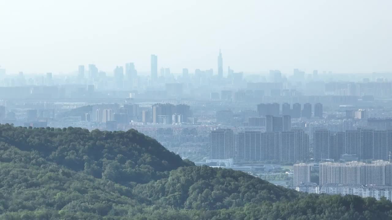 南京·方山眺望市区视频素材