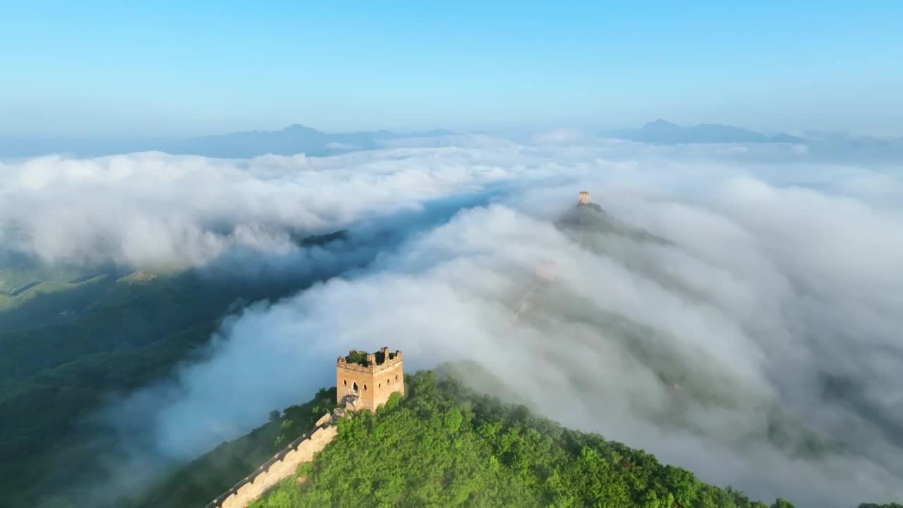 雨后长城云海日出视频下载