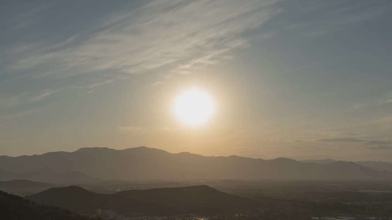 北京西山夕阳晚霞视频素材