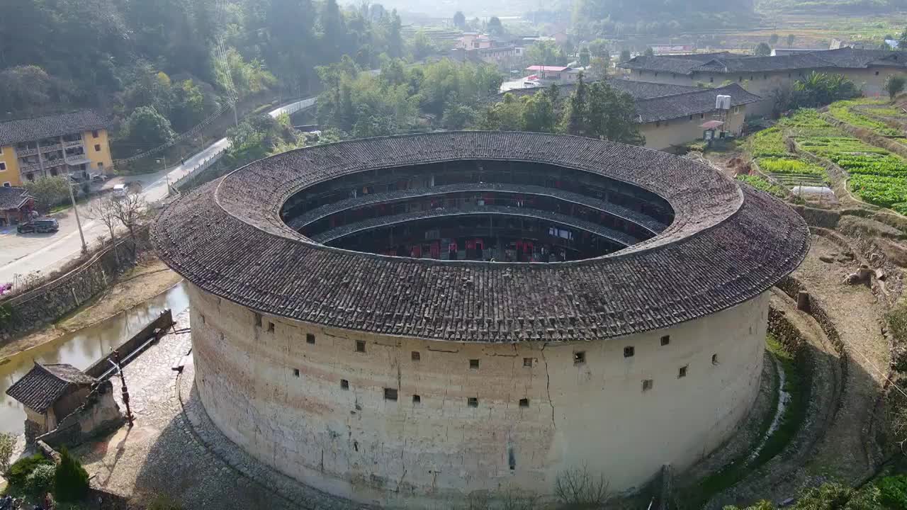 航拍 福建土楼 建筑视频素材