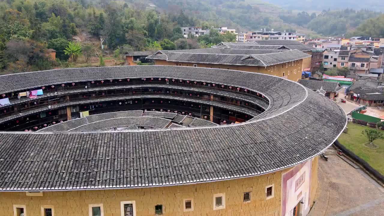 航拍 福建土楼 建筑视频素材