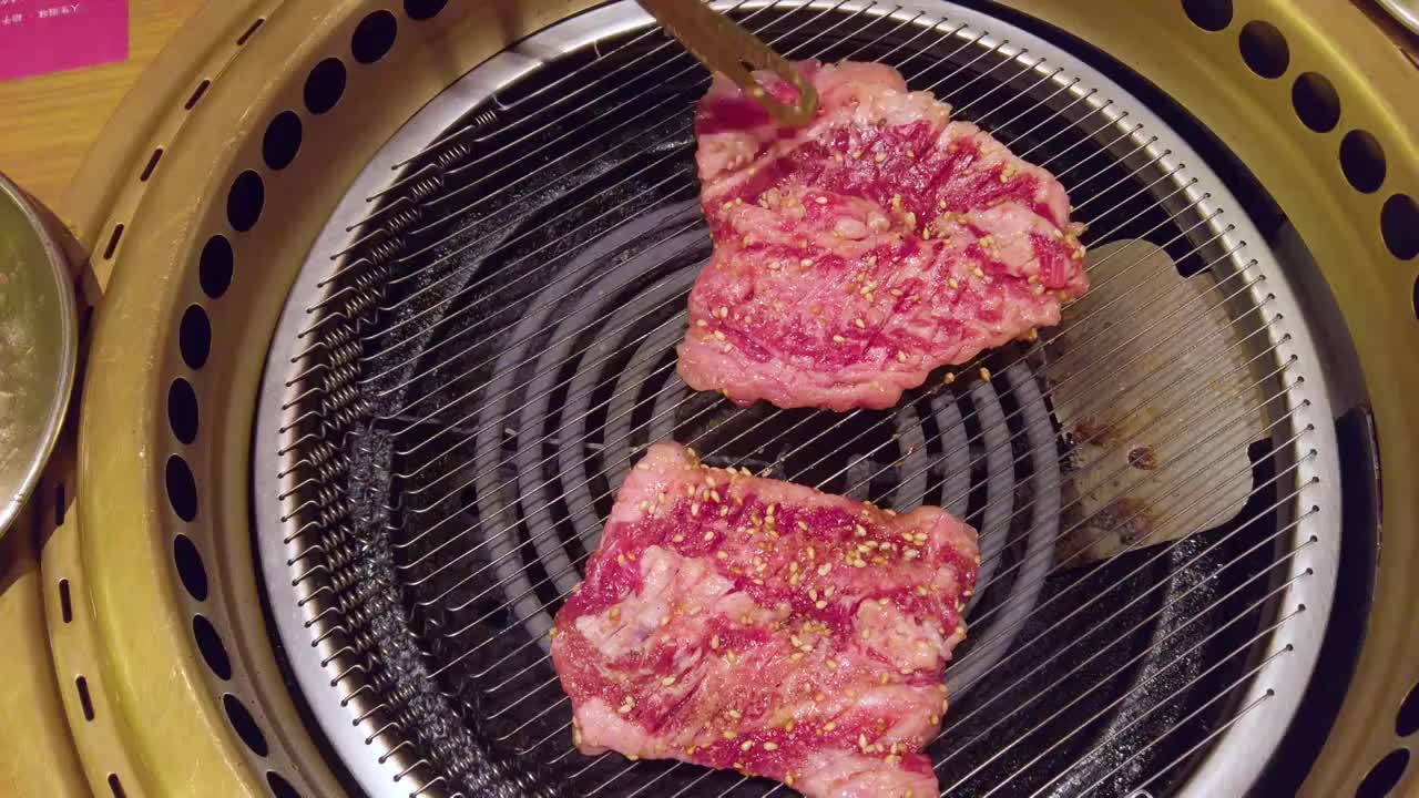 美食韩式烤肉视频素材