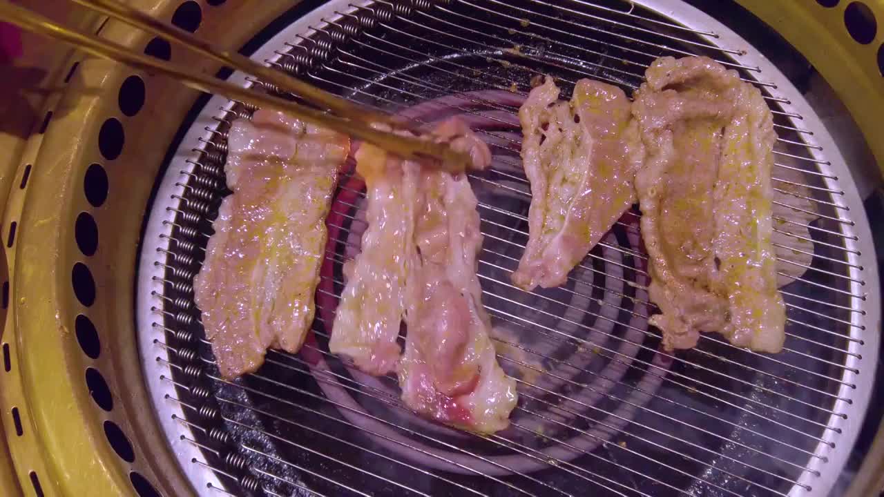 美食韩式烤肉视频素材