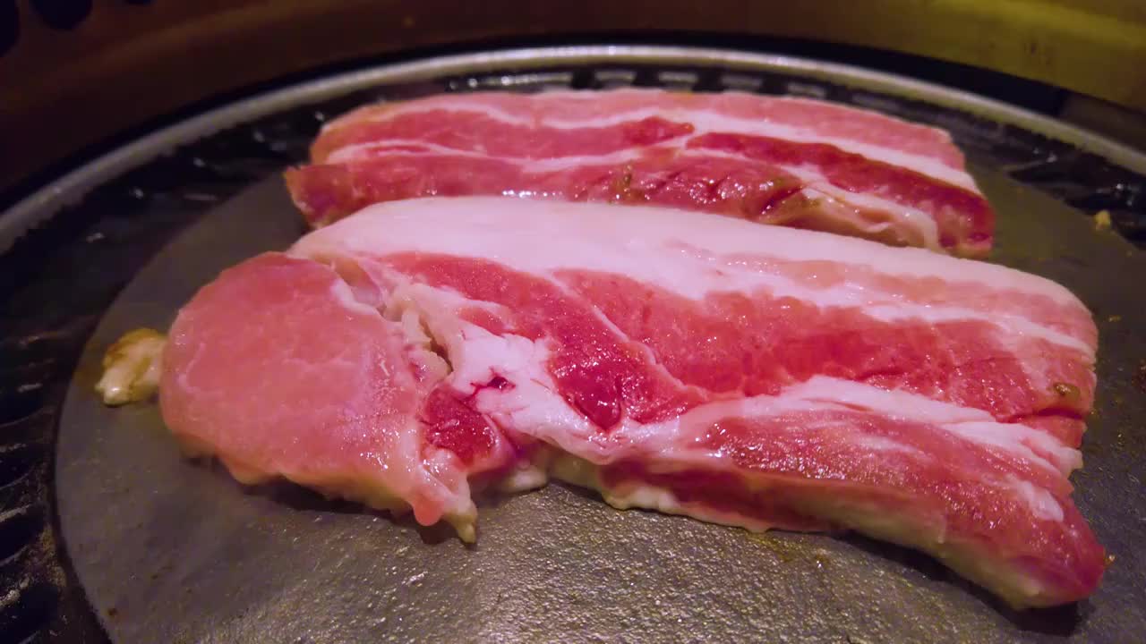 美食韩式烤肉视频素材