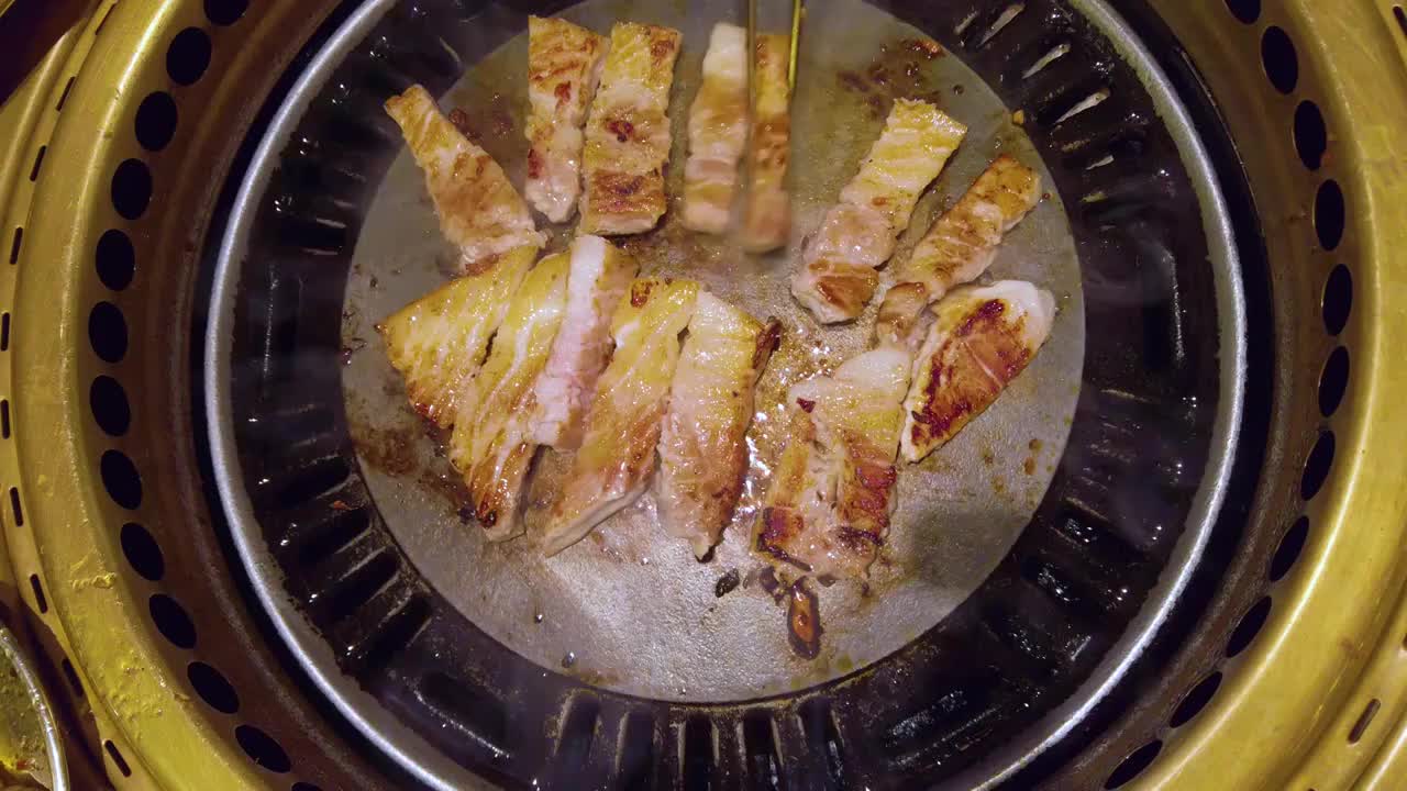 美食韩式烤肉视频素材