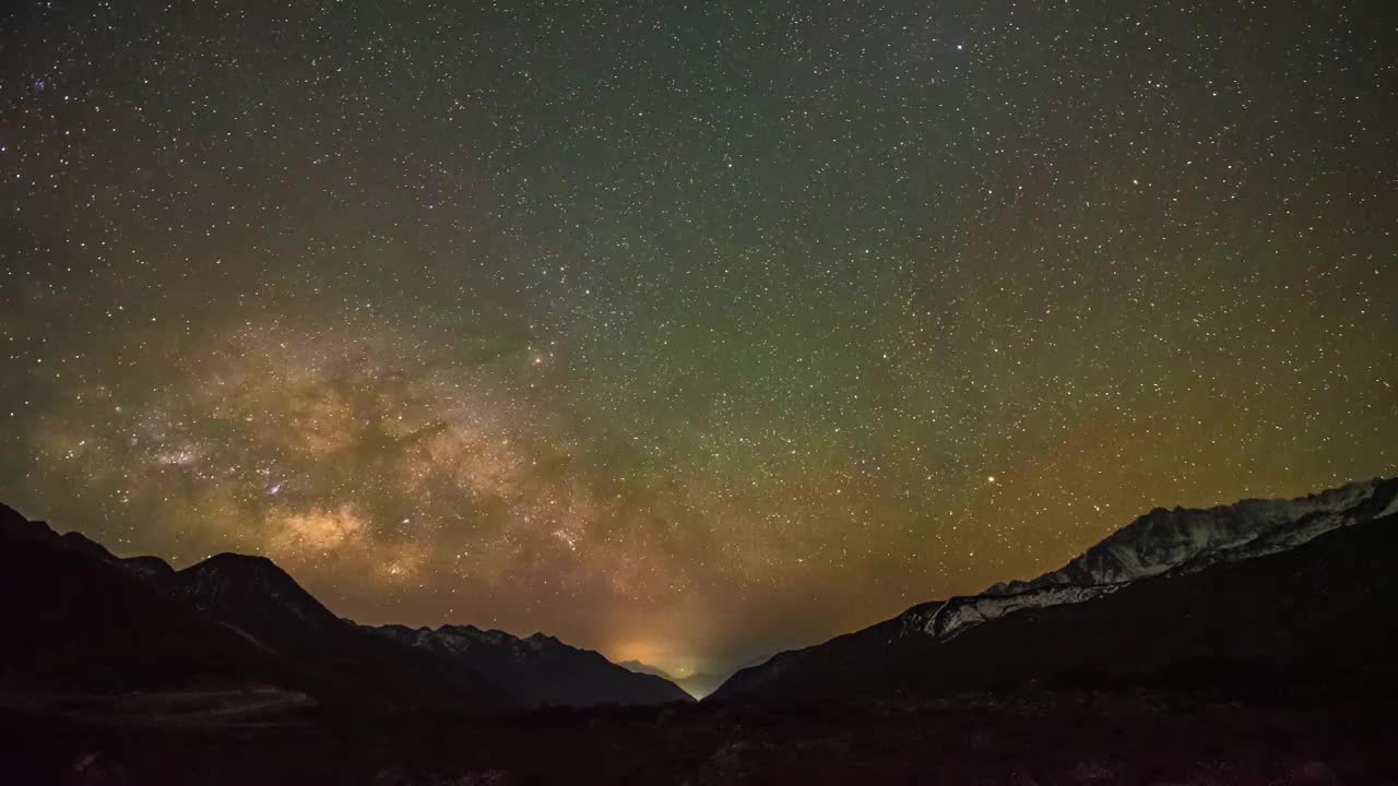 康定雅家梗星空银河视频素材