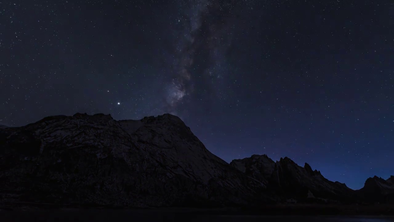 莲宝叶则星空银河视频素材