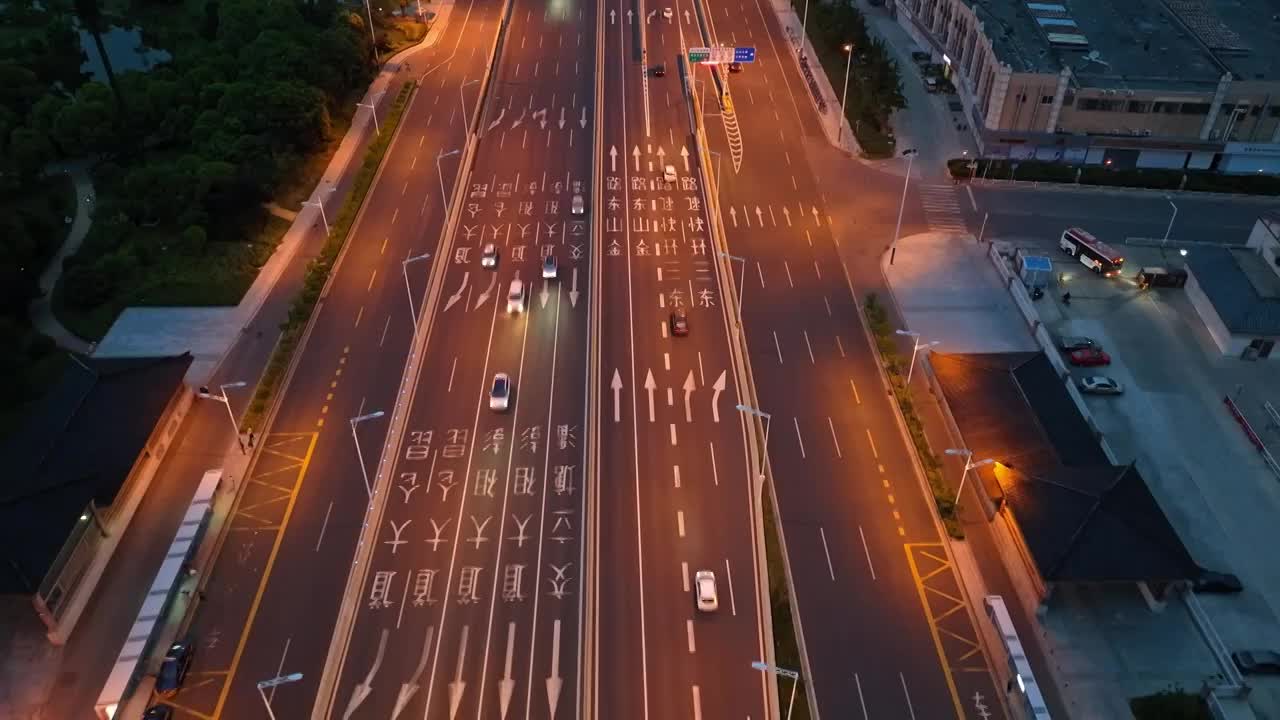 航拍徐州市云龙区东三环快速路高架视频素材