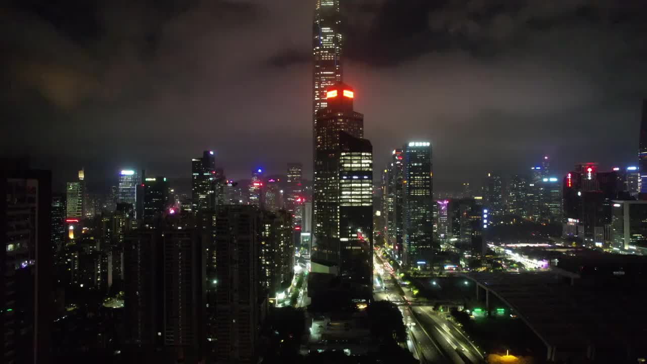 平安夜景云海航拍视频素材