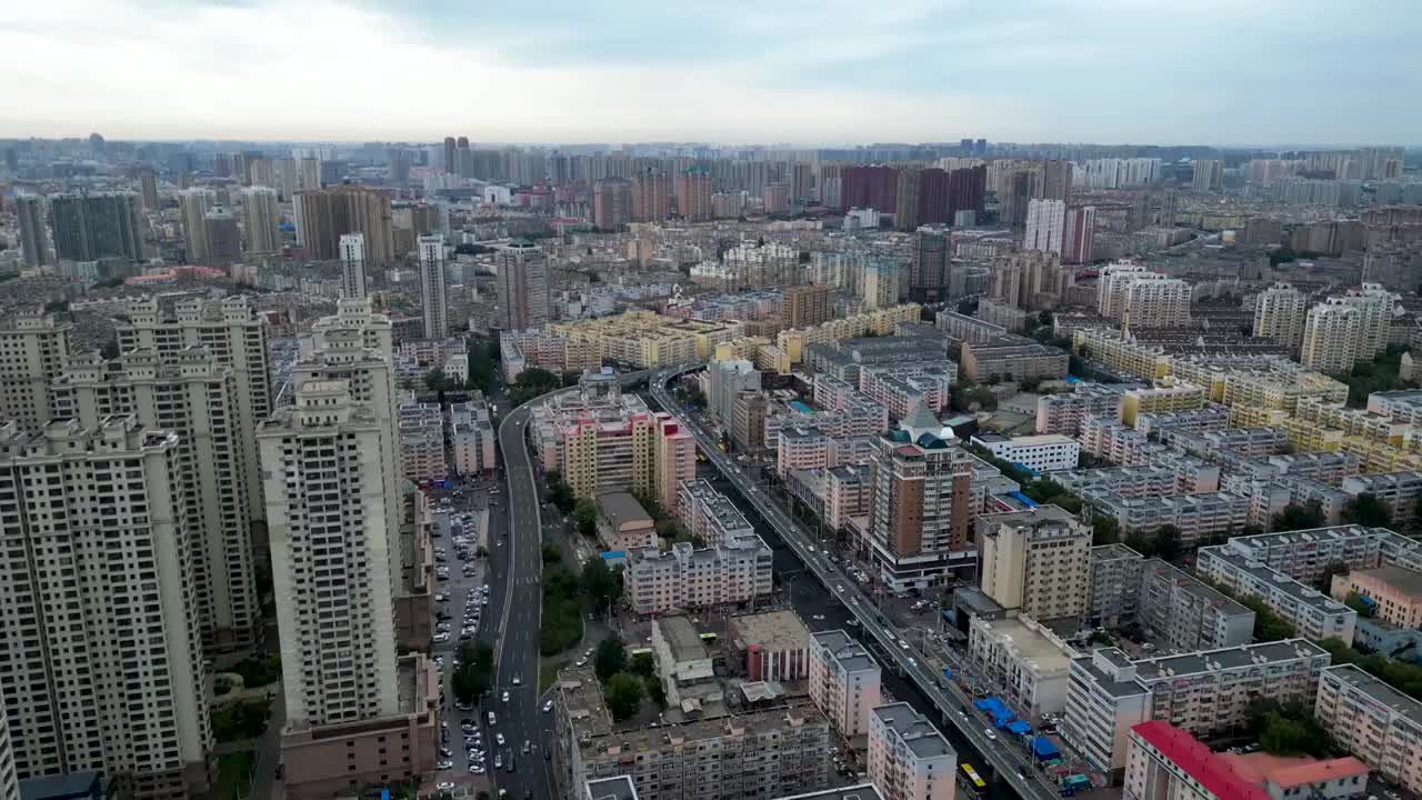 哈尔滨市 公路大桥 富力中心 志愿者广场 卓展购物中心视频素材