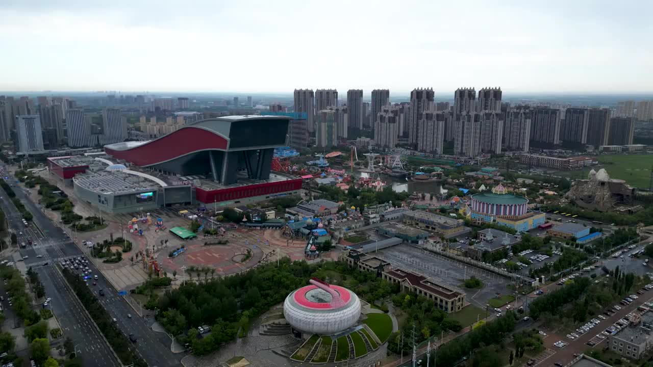 哈尔滨市 世茂大道 世纪百合园 融创茂 银水湾 雪花广场视频素材