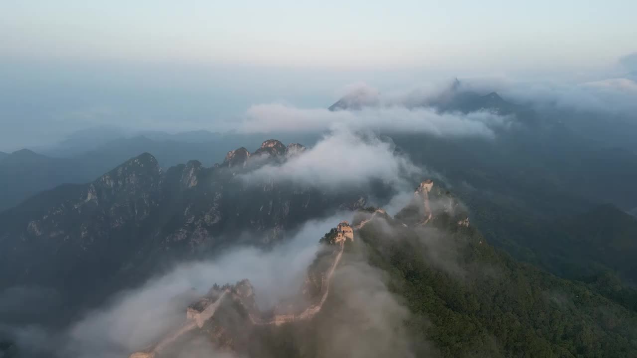 怀柔箭扣长城视频素材