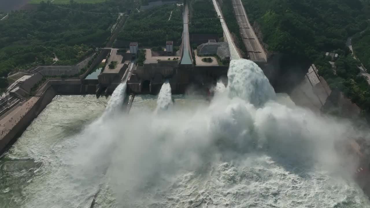 黄河小浪底调水调沙（合集）视频素材