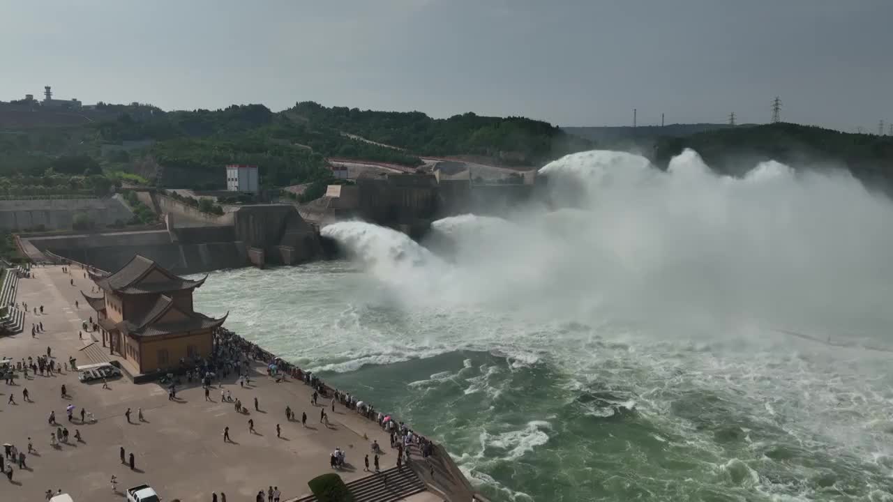 黄河小浪底调水调沙（合集）视频素材