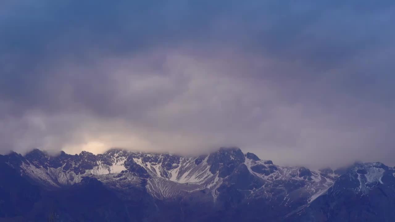 玉龙雪山云动延时视频素材