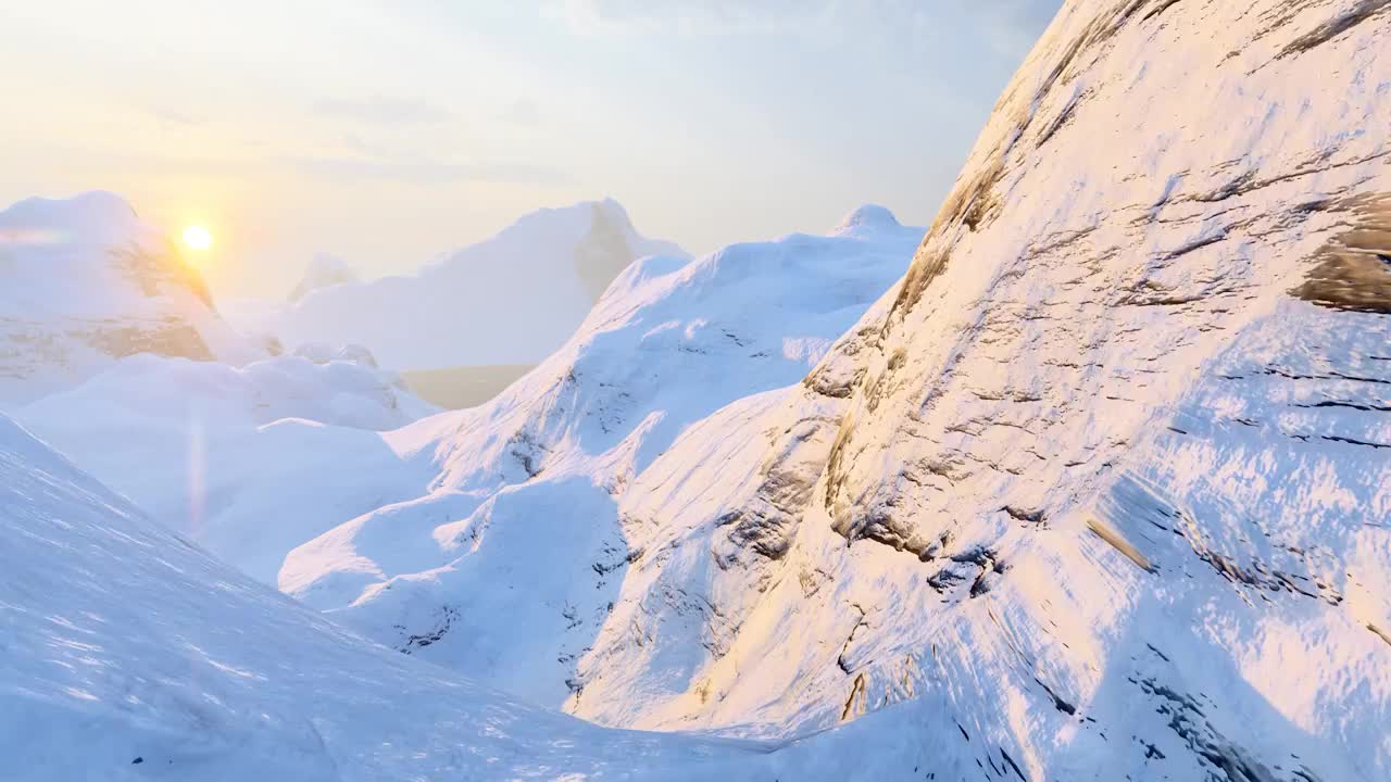 高原雪山冰川风景湖泊视频素材