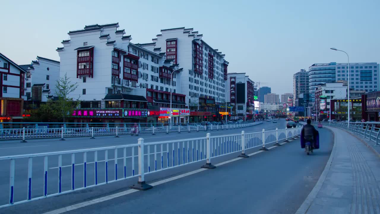 城市夜景车流视频素材