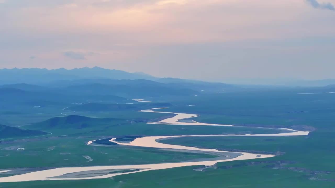 九曲黄河第一湾视频素材