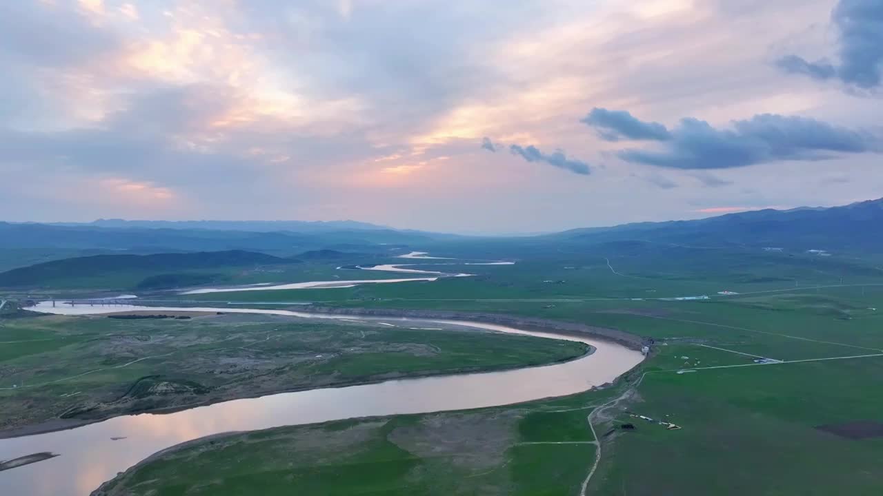 九曲黄河第一湾视频素材