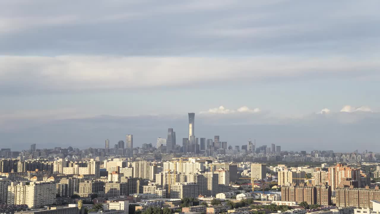 北京城市风光天际线都市建筑发展建设延时摄影视频素材