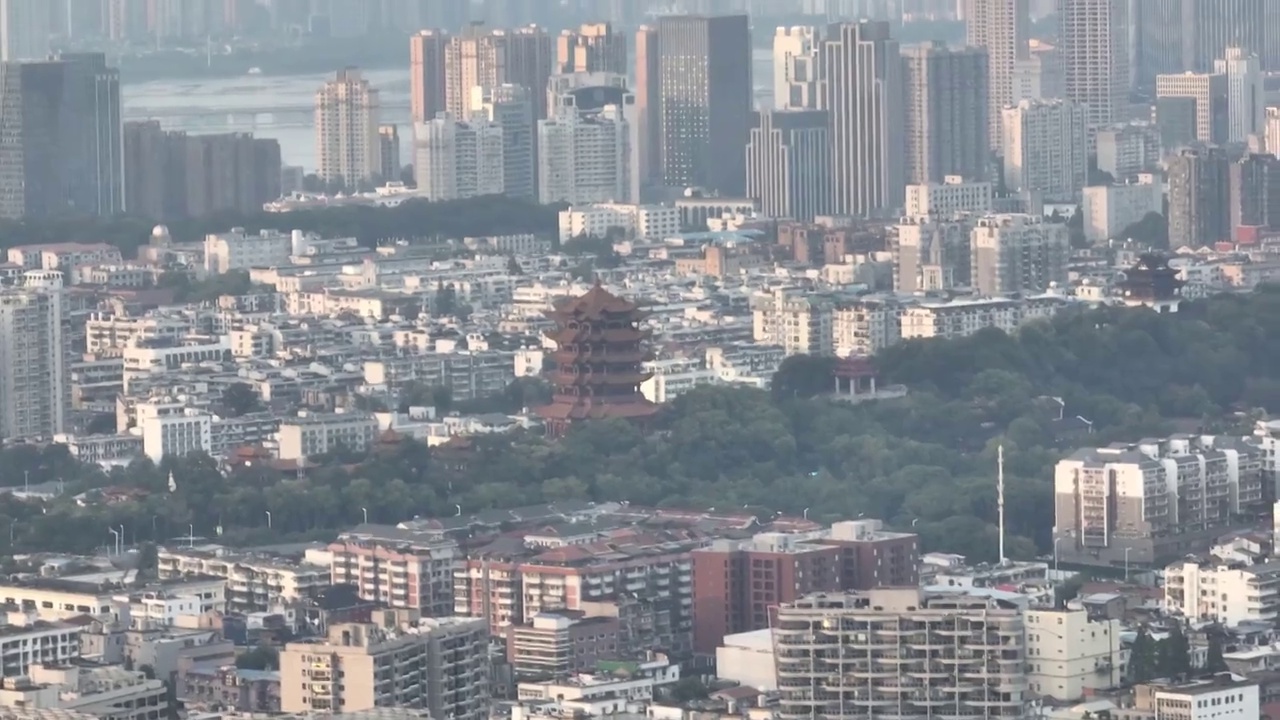 武汉鹦鹉洲长江大桥航拍日景/夜景视频下载