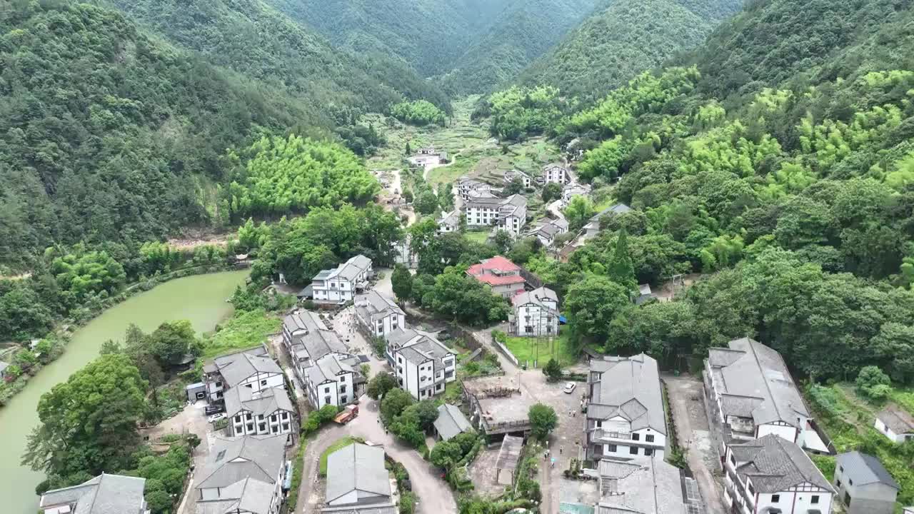 浙江青田刘伯温古村-石门洞景区视频素材