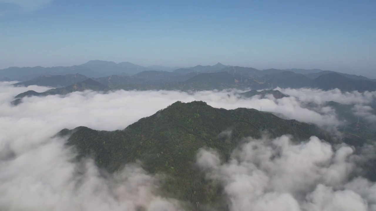 浙江丽水古堰画乡清晨云海延时视频素材