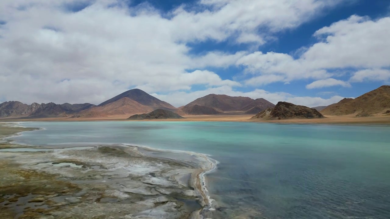 阿里地区湖泊盐湖视频素材