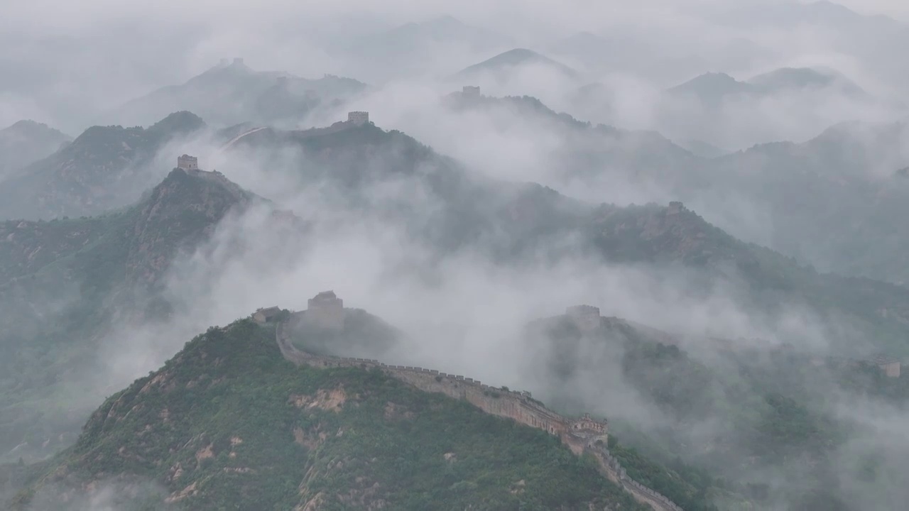 金山岭云海视频素材