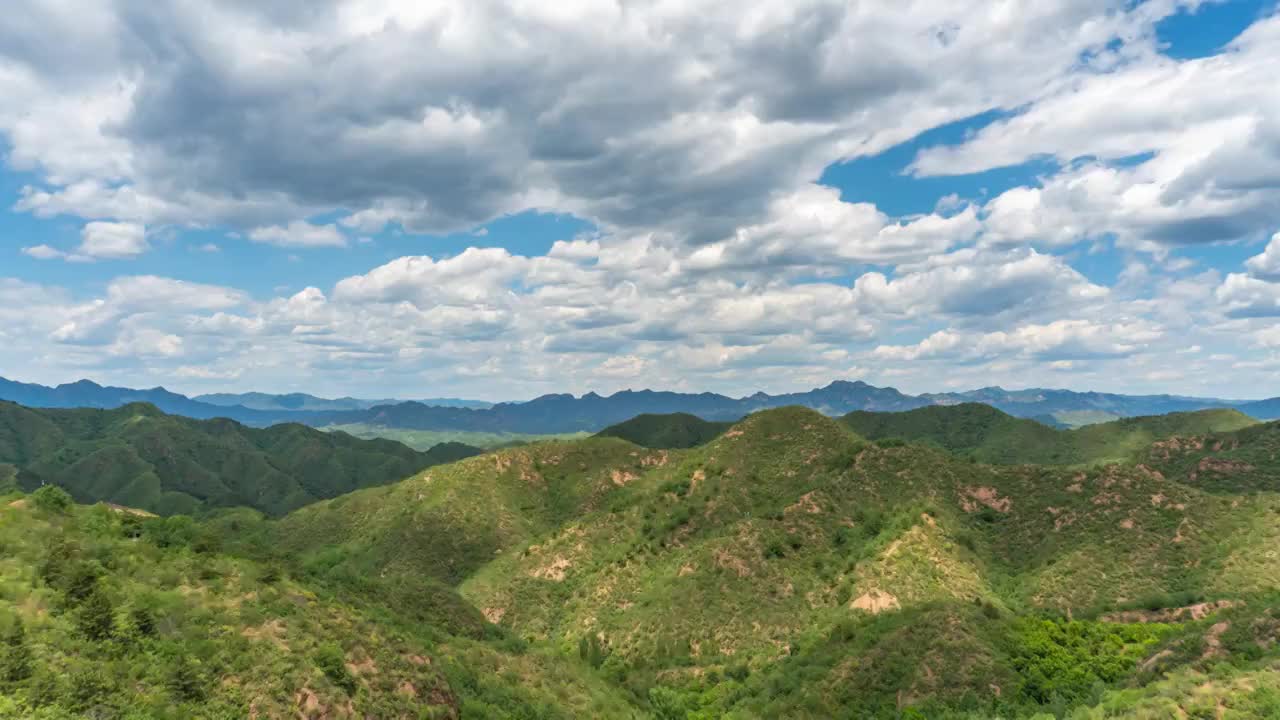 金山岭流云风光视频素材