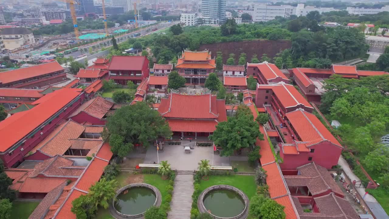 航拍漳州南山寺建筑风光视频素材