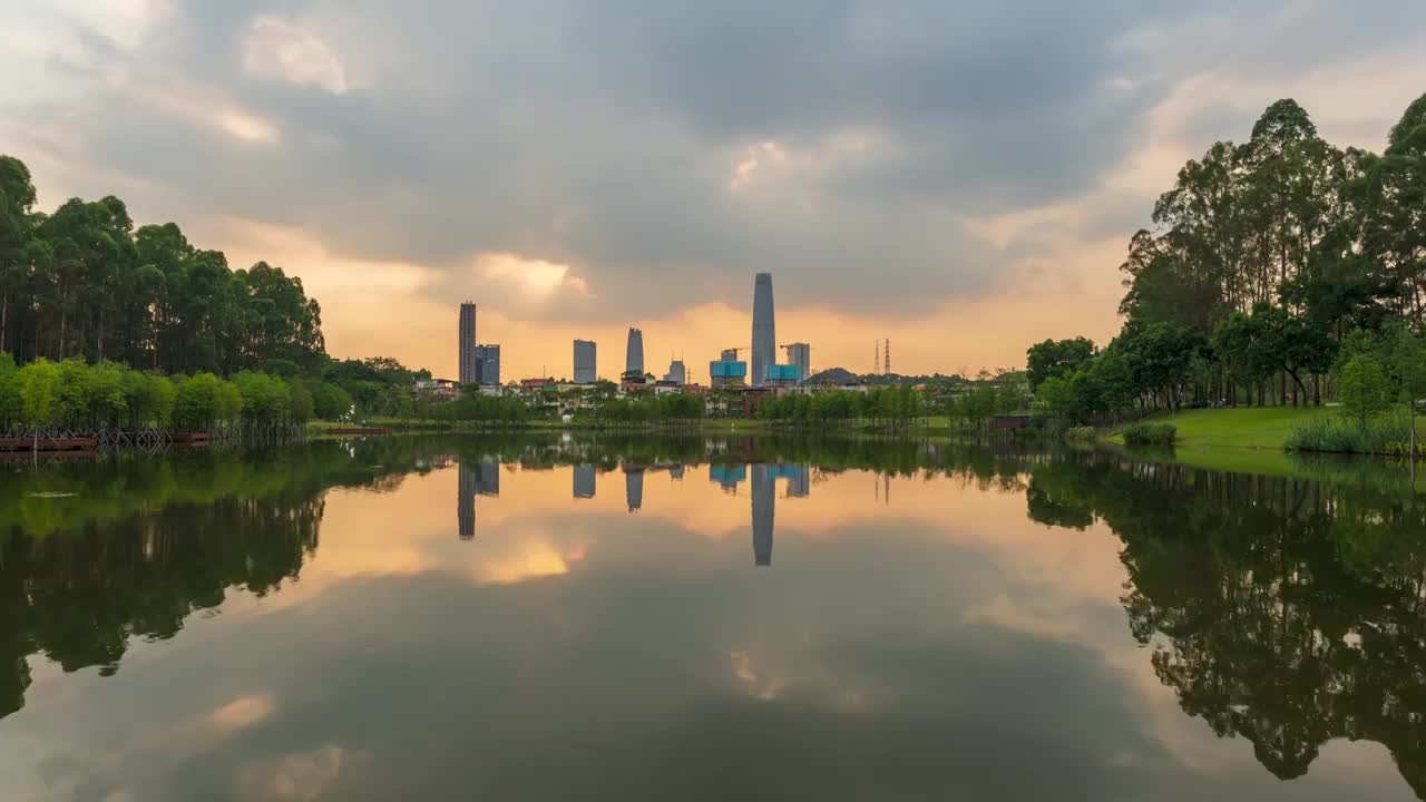 广东省东莞CBD延时视频素材