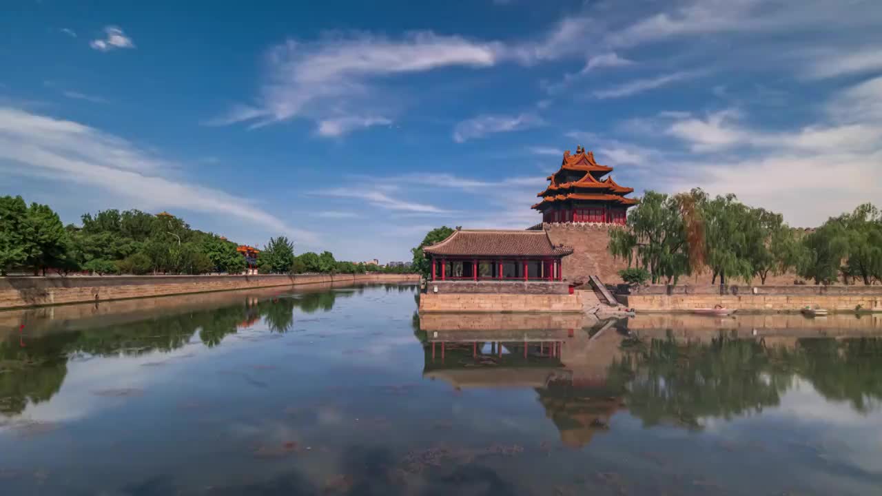 故宫角楼大范围延时视频素材