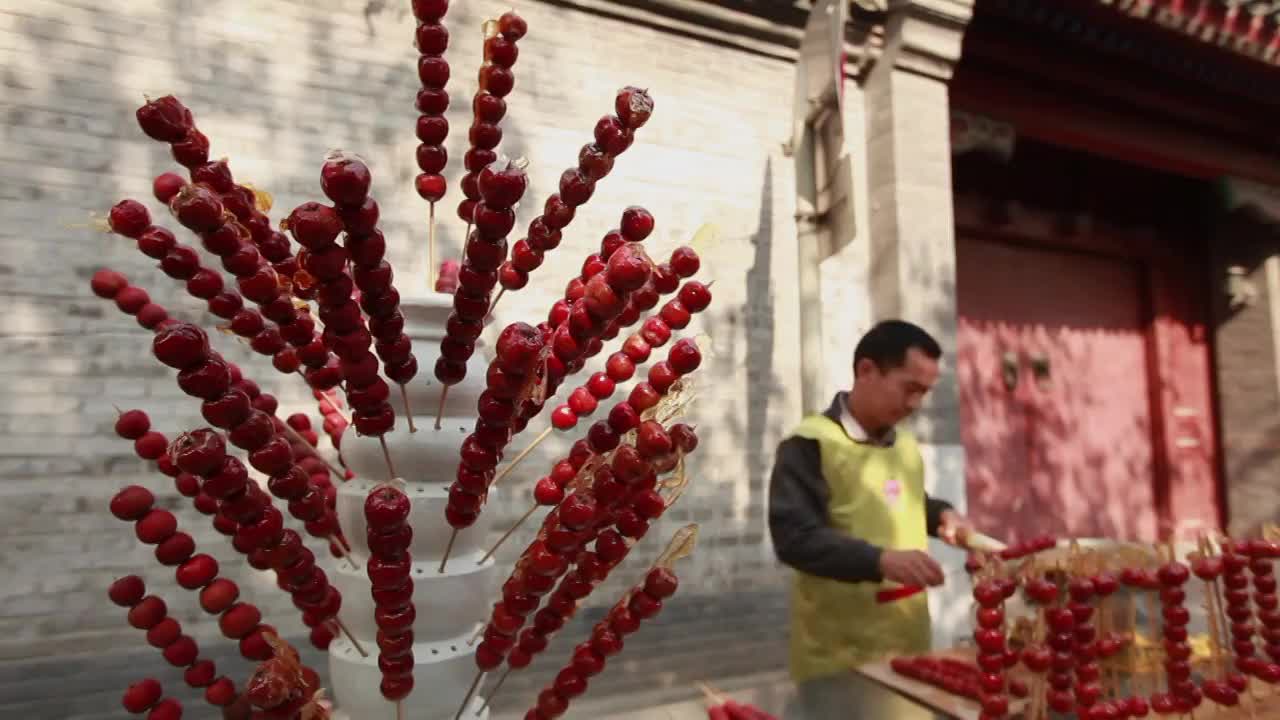 冰糖葫芦视频素材