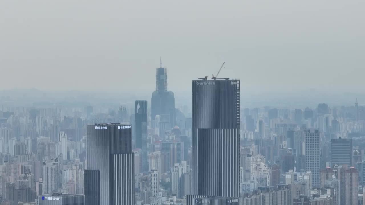 上海摩天大楼城市航拍视频素材