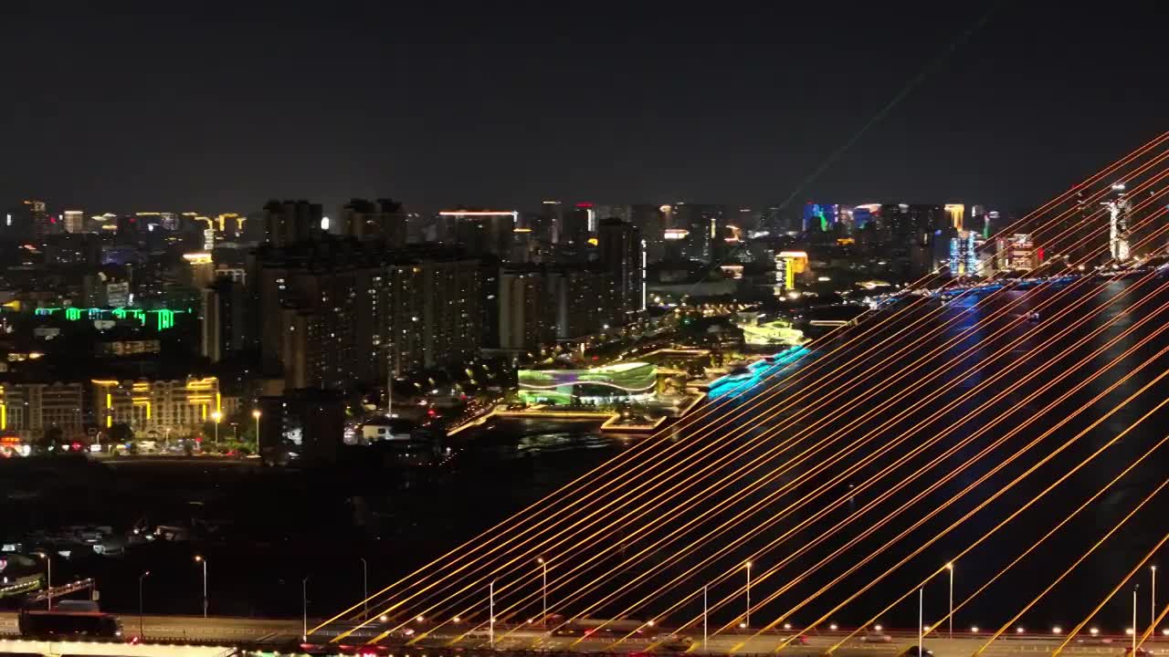 汕头潮人码头夜景视频素材