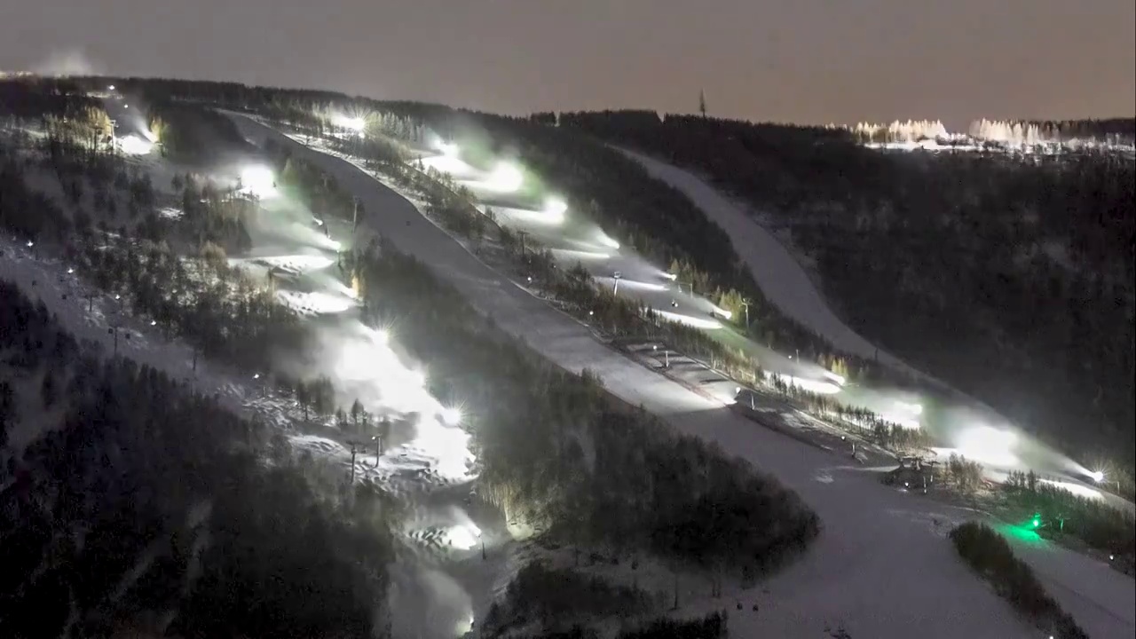 崇礼滑雪场夜空视频下载