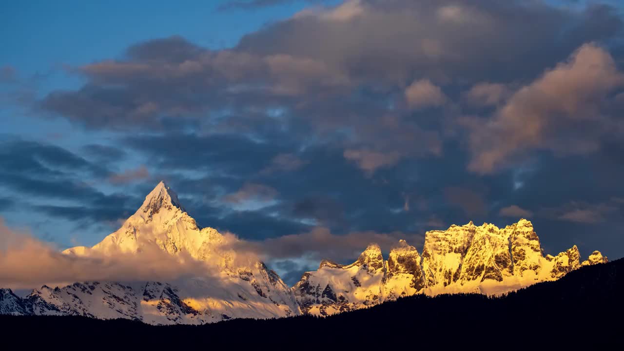 梅里雪山延时视频素材