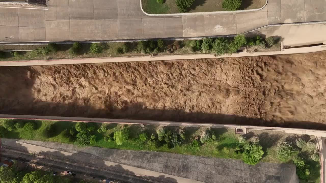 黄河小浪底调水调沙视频素材